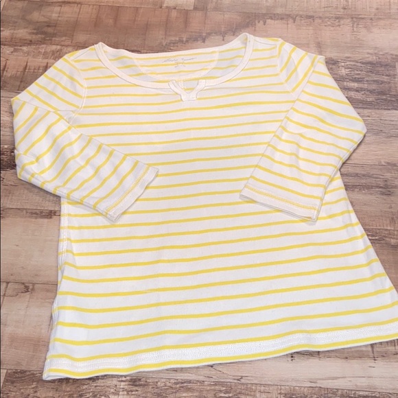 Eddie Bauer Tops - EDDIE BAUER SHIRT yellow/ white